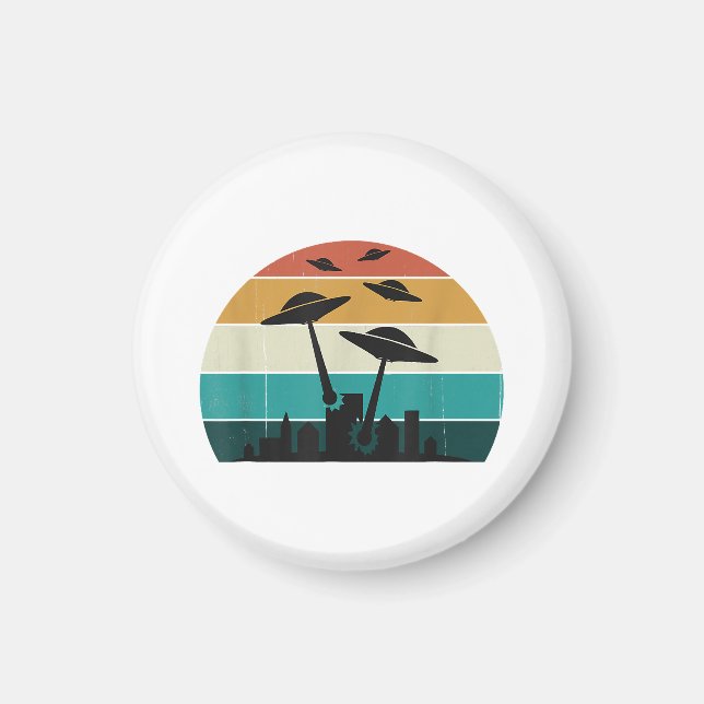 Íman Ataque OVNI Retroativo Sunset - Legal Molho Voador (Frente)