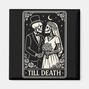 Íman Até a Morte Esqueleto Amor Casais Casamento Gótico