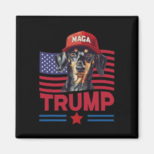 Íman Até Meu Cão Adora Trump Engraçado Dachshund Mega H
