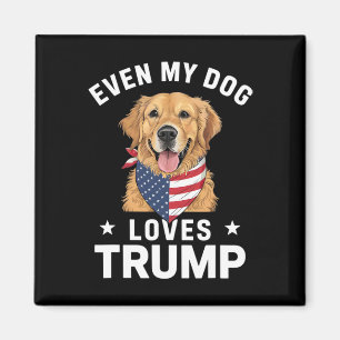 Íman Até Meu Cão Adora Trump Usa Flag Bandana