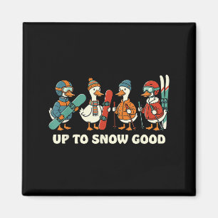 Íman Até neve boa ganso engraçado esquiando esqui snowb