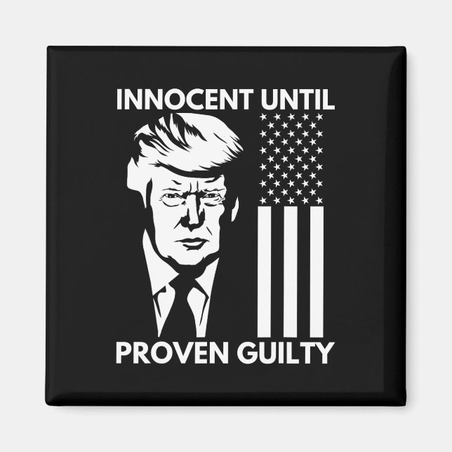 Íman Até Proven Guilty Trump Mugshot 2024 Bandeira Dos  (Frente)