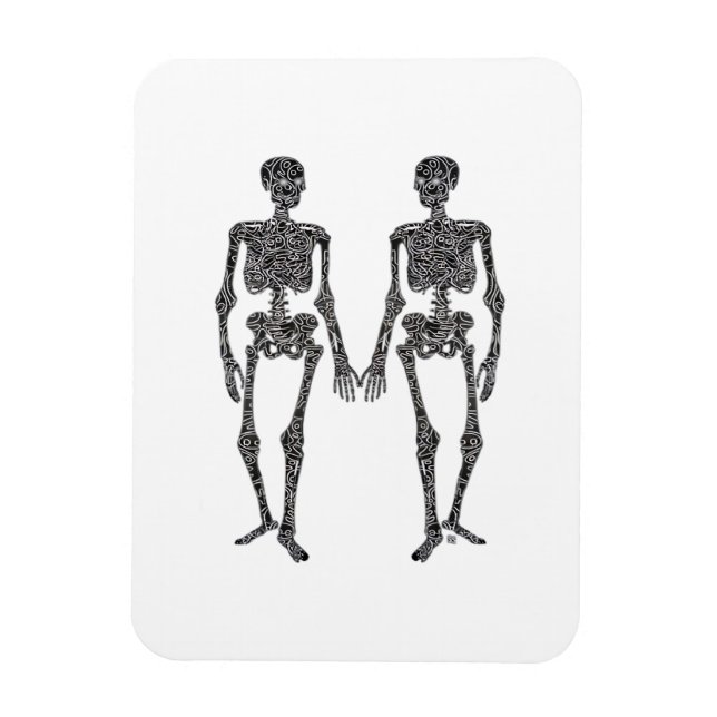 Íman Até que a Morte nos Separe 2 Esqueletos Clássico (Vertical)