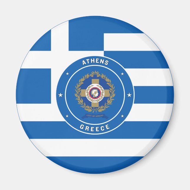 Íman Atenas, Emblema e Bandeira da Grécia (Frente)