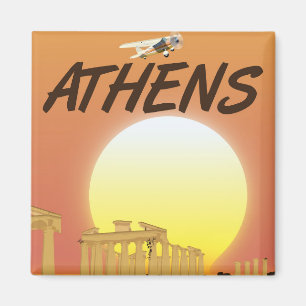 Íman Atenas "Viagem de avião" Pôr do Sol Dourado