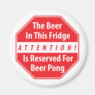 Íman Atenção! Ímã de Pong da cerveja