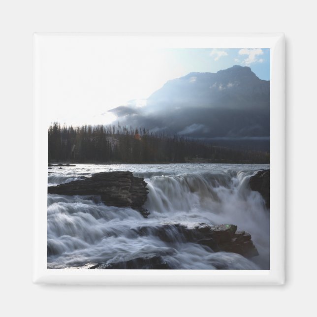Íman Athabasca Falls 2x2 magnet (Frente)