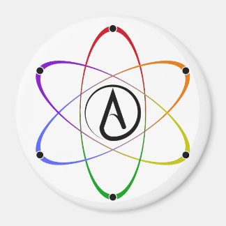 Íman Atheist Atom Symbol Rainbow