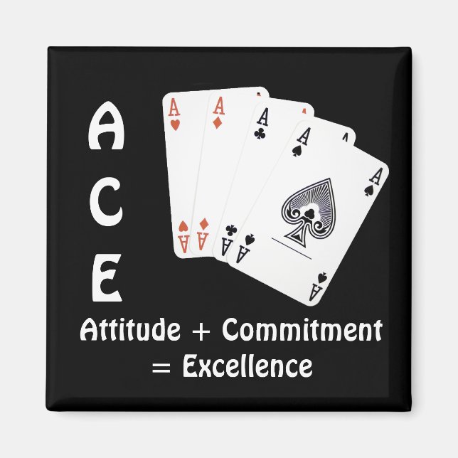Íman Atitude ACE + Compromisso = Excelência (Frente)