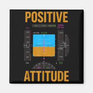 Íman Atitude positiva instrumento de aviação piloto eng
