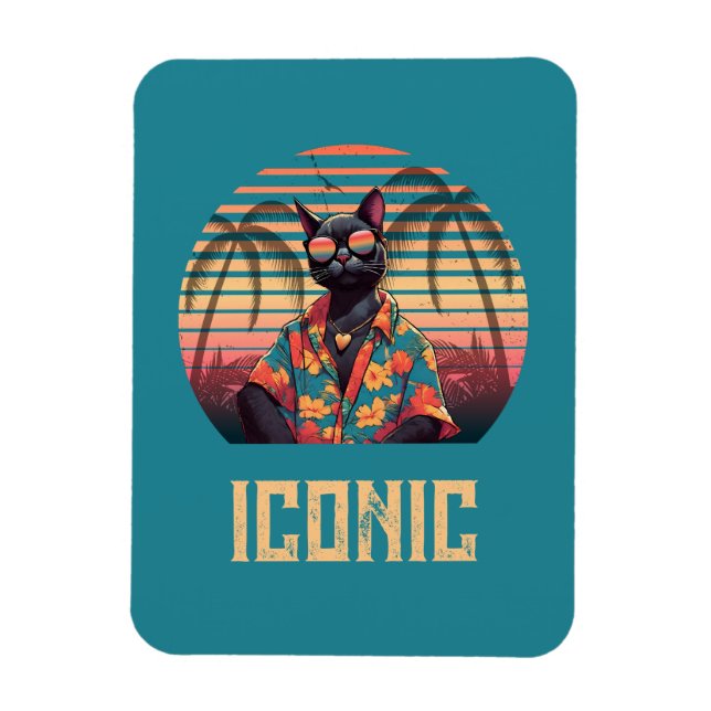 Íman Atitude tropical de gato do eterno (Vertical)