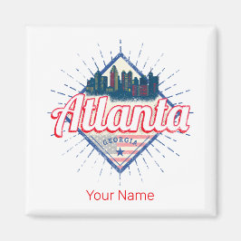 Íman Atlanta Georgia Estados Unidos Retro Skyline