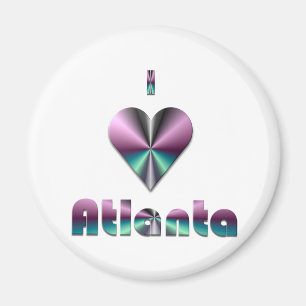 Íman Atlanta -- Roxo & turquesa