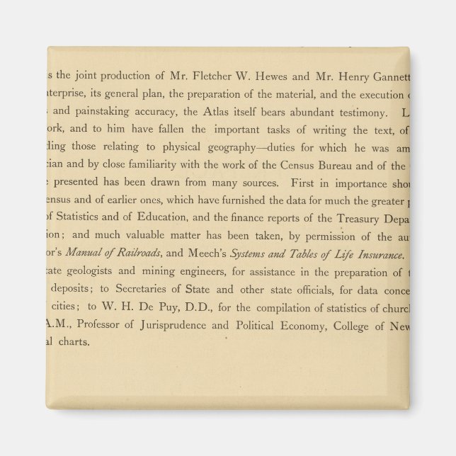 Íman Atlas estatístico de Scribner (Frente)