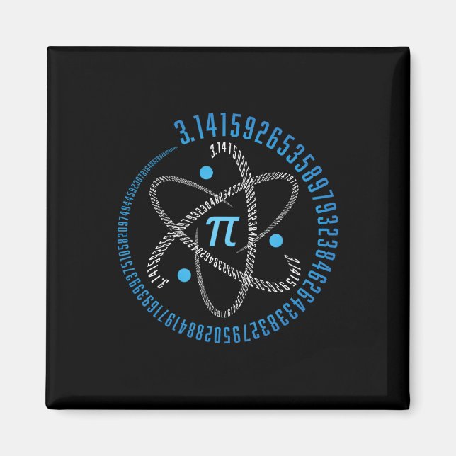 Íman Atom Pi Math Science Stem Gift 3,14 Pi Day (Frente)