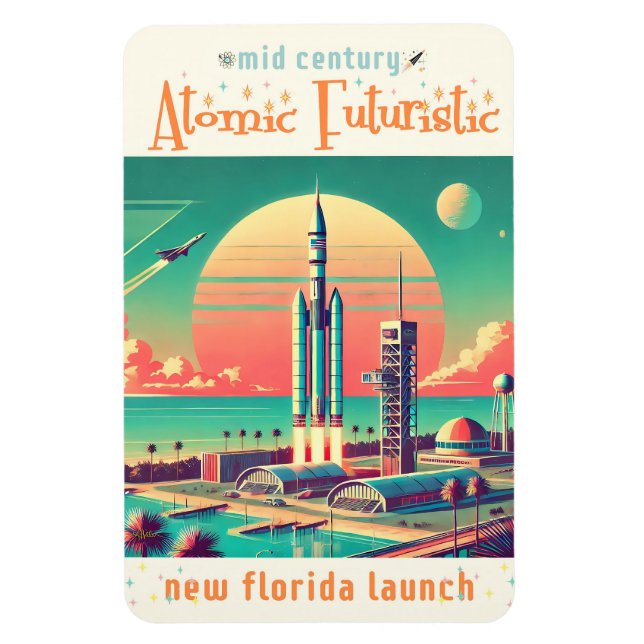 Íman Atomic Futuristic New Florida Launch Site (Vertical)