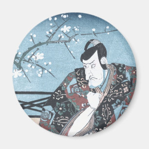 Íman Ator de Kabuki do inverno de Ukiyo-e do japonês