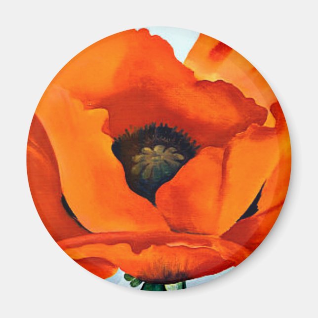 Íman Atordoamento da Geórgia O'Keeffe Red Poppy (Frente)