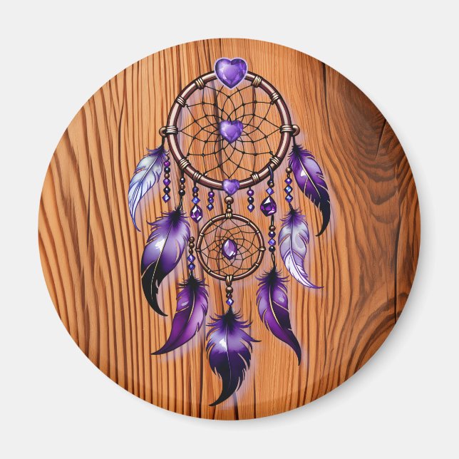 Íman Atrapasueños corazón de Amatista (Frente)