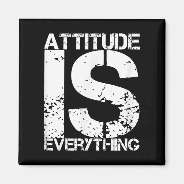 Íman Attitude Is Everything - Insrational Quote Gift -  (Frente)