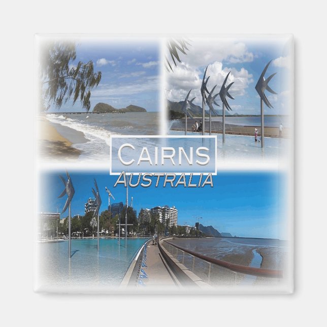 Íman AU0106 Oceânia, Austrália, Cairns, frigorífico (Frente)