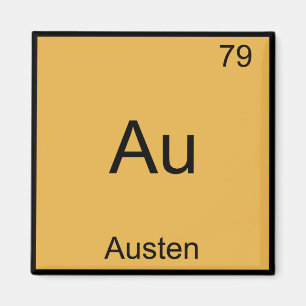 Íman Au - Austen Funny Chemistry Element Symbol T-Shirt