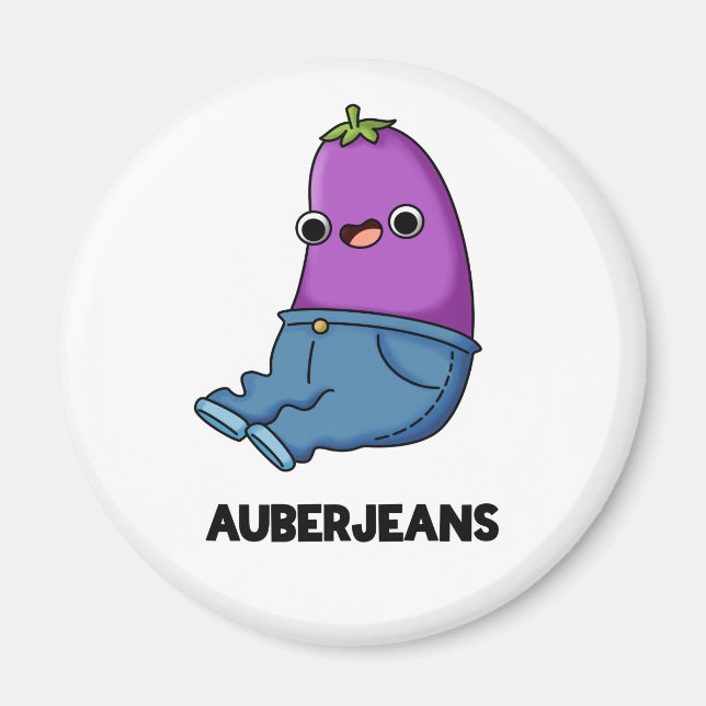 Íman Auberjeans Funny EggPlant Pun (Frente)