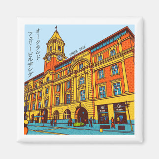 Íman Auckland Ferry Building Pop Art Retro Magnet