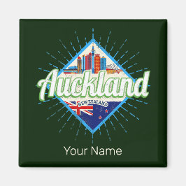 Íman Auckland Nova Zelândia retro skyline vintage