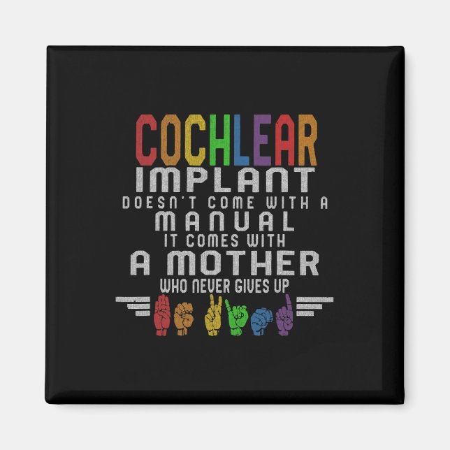 Íman Audição Perda de Consciência Mãe Implante Coclear  (Frente)