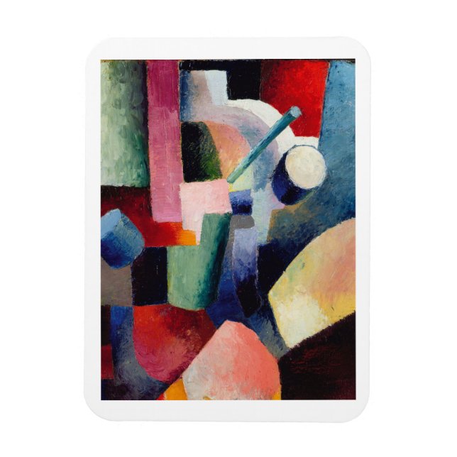 Íman August Macke, Composição Colorida de Formulários (Vertical)