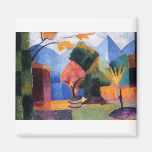 Íman August Macke - Jardim do Lago Thuner 1913