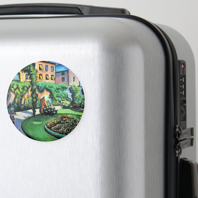 Íman Auguste Macke - Imagem do Jardim, pintura popular, (In Situ (Luggage))