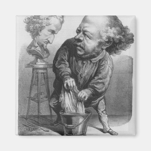 Íman Auguste Preault (1809-79), caricatura de Le Bou (Frente)