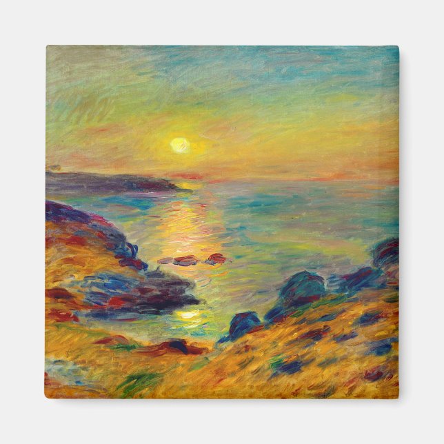 Íman Auguste Renoir "Pôr do sol et Douarnenez” (Frente)