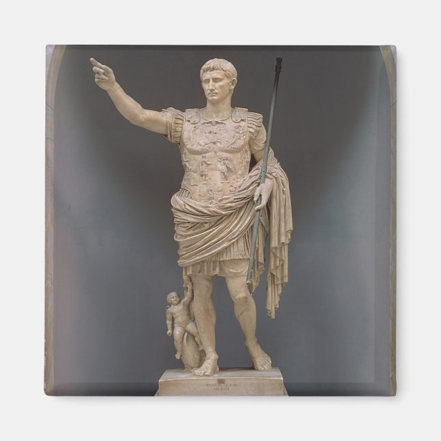 Íman Augusto de Prima Porta, c.20 BC (mármore) (Frente)