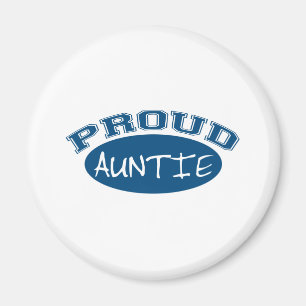 Íman Auntie orgulhoso (azul)
