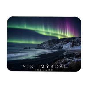 Íman Aurora Boreal em Vik I Myrdal
