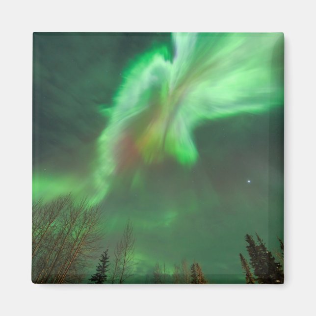 Íman Aurora Boreal Luzes do Norte | Fairbanks (Frente)
