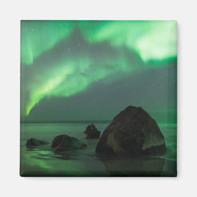 Íman Aurora Boreal | Praia Lofoten Noruega (Frente)