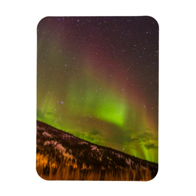 Íman Aurora Borealis | Montanhas Fairbanks Alaska (Vertical)