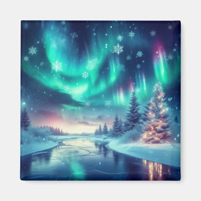Íman aurora borealis/Natal/Inverno (Frente)