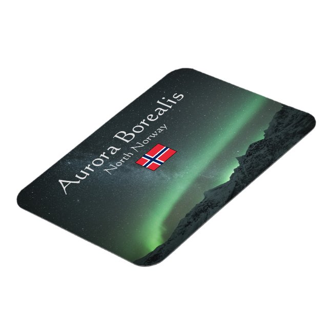 Íman Aurora Borealis Norte da Noruega Souvenir Magnet (Left Side)