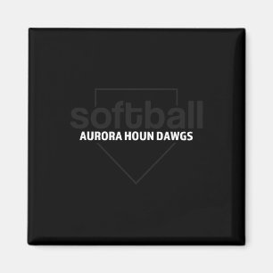 Íman Aurora Houn Dawgs Softll Placa de Casa