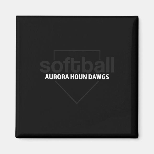 Íman Aurora Houn Dawgs Softll Placa de Casa  (Frente)