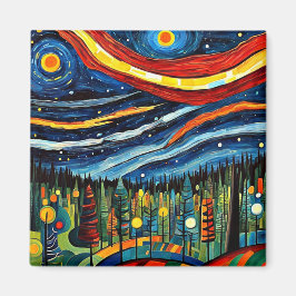 Íman Aurora sobre a floresta
