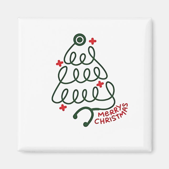 Íman Auscultador Luzes Árvore de Natal Roupas de Enferm (Frente)