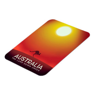 Íman Austrália "A terra abaixo" impressão de férias.