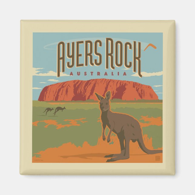 Íman Austrália | Ayers Rock Kangaroos (Frente)