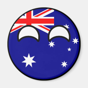 Íman Austrália Geeky de tensão engraçada Countryball